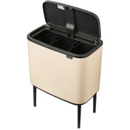 Brabantia Bo Touch Bin kosz na śmieci 33 l do segregacji beżowy/czarny 201608