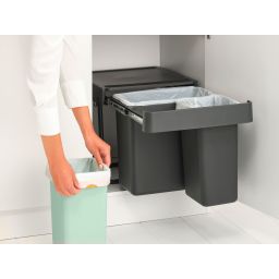 Brabantia Sort & Go sortownik na odpady 10 l czarny 232541