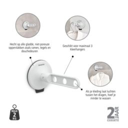 Brabantia Light Grey wieszak na ubrania szary 242847