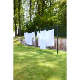 Brabantia HangOut sznury do suszenia prania z drążkami 50 m czarny 262425