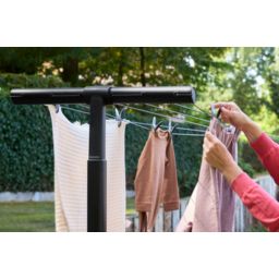 Brabantia HangOut sznury do suszenia prania z drążkami 50 m czarny 262425