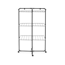 Brabantia HangOn suszarka na pranie Tower stojąca czarna 303982