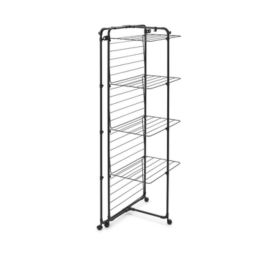 Brabantia HangOn suszarka na pranie Tower stojąca czarna 319303