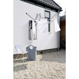 Brabantia WallFix suszarka na pranie ścienna + stalowa obudowa 475924