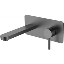 Besco Decco bateria umywalkowa podtynkowa kompletna grafit BU-DS-GR