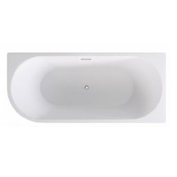 Besco Zoya Glam wanna wolnostojąca 150x75 cm przyścienna prawa biały połysk/złoty #WA-150-ZPZP