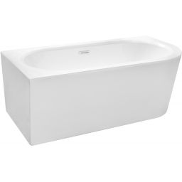 Besco Avita A-Line wanna wolnostojąca 150x75 cm przyścienna lewa biały połysk/chrom #WAA-150ALS