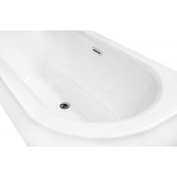 Besco Avita A-Line wanna wolnostojąca 150x75 cm przyścienna narożna prawa biały połysk/chrom #WAA-150APS