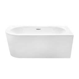 Besco Avita A-Line wanna wolnostojąca 150x75 cm przyścienna narożna prawa biały połysk/złoty #WAA-150APZS