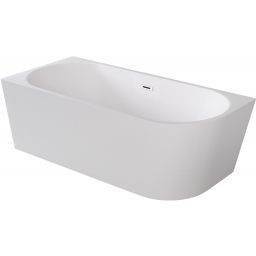 Besco Zoya wanna wolnostojąca 170x80 cm przyścienna lewa biały połysk/czarny #WAS-170-ZLC