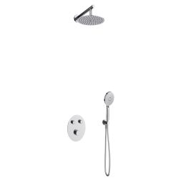 Corsan Lugo zestaw prysznicowy podtynkowy z deszczownicą chrom Z04MCH