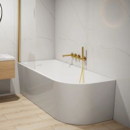 Corsan Invelia wanna narożna 170x80 cm prawa biała V220XLPWH