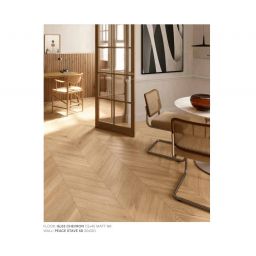 Caesar Cocoon Glee Chevron płytka klepka ścienno-podłogowa 7,5x45cm beżowy