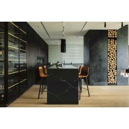 Ciarko Design Monogram W okap kuchenny 38 cm wyspowy czarny CDW3802C