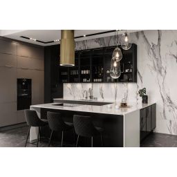 Ciarko Design Monogram W okap kuchenny 38 cm wyspowy złoty CDW3802Z