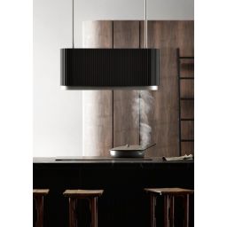 Ciarko Design Mono W okap kuchenny 90 cm wyspowy czarny CDW9001B