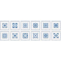 Cil Decor Bien płytka ścienna 90x30 cm biała-niebieska