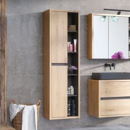 Comad Devon szafka 170 cm boczna wysoka wisząca Dąb Shetland/grafit DEVON-801-FSC