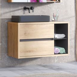 Comad Devon szafka 100x45,5x59,8 cm podumywalkowa wisząca grafitowa DEVON823-100CMFSC