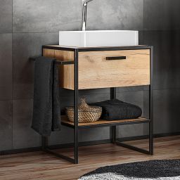 Comad Brooklin szafka 70 cm podumywalkowa Dąb Craft złoty/czarny mat BROOKLIN825AFSC