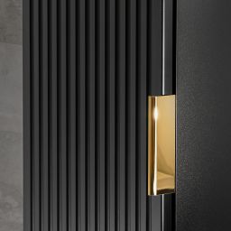 Comad Adel Black szafka boczna wisząca 140 cm wysoka czarny ADELBLACK80-01-B-1D