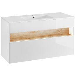 Comad Bahama White szafka 120 cm podumywalkowa wisząca Biel Alpejska/Dąb Wotan BAHAMAWHITE854FSC