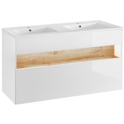 Comad Bahama White szafka 120 cm podumywalkowa wisząca Biel Alpejska/Dąb Wotan BAHAMAWHITE854FSC