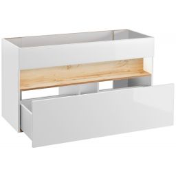 Comad Bahama White szafka 120 cm podumywalkowa wisząca Biel Alpejska/Dąb Wotan BAHAMAWHITE854FSC