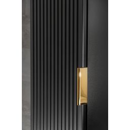 Comad Adel Black szafka boczna wisząca 140 cm wysoka czarny ADELBLACK80-01-B-1D