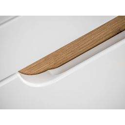 Comad Aruba White szafka 40 cm podumywalkowa wisząca biały połysk/dąb craft złoty ARUBAWHITE826FSC