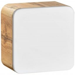 Comad Aruba White szafka 35 cm boczna wisząca biały połysk/dąb craft złoty ARUBAWHITE831FSC