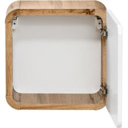 Comad Aruba White szafka 35 cm boczna wisząca biały połysk/dąb craft złoty ARUBAWHITE831FSC
