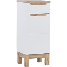 Comad Bali White szafka 86 cm boczna dolna stojąca dąb/biały połysk BALIWHITE810FSC