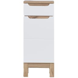 Comad Bali White szafka 86 cm boczna dolna stojąca dąb/biały połysk BALIWHITE810FSC