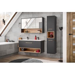 Comad Borneo szafka 170 cm boczna wysoka wisząca Szary Cosmos/Dąb Artisan BORNEOCOSMOS800FSC