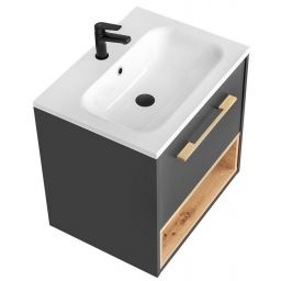 Comad Borneo szafka 60 cm podumywalkowa wisząca Szary Cosmos/Dąb Artisan BORNEOCOSMOS820FSC