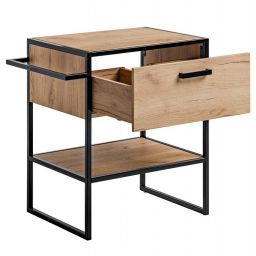 Comad Brooklin szafka 70 cm podumywalkowa Dąb Craft złoty/czarny mat BROOKLIN825AFSC