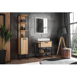 Comad Brooklin szafka 70 cm podumywalkowa Dąb Craft złoty/czarny mat BROOKLIN825AFSC