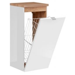 Comad Capri White szafka 35x35x80 cm boczna wisząca biała-dąb CAPRI-WHITE-811B-FSC