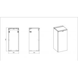 Comad Capri White szafka 35x35x80 cm boczna wisząca biała-dąb CAPRI-WHITE-811B-FSC