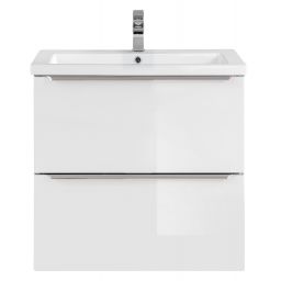 Comad Capri White szafka 60 cm podumywalkowa wisząca biały połysk/Dąb Craft Złoty CAPRIWHITE820BFSC