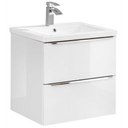 Comad Capri White szafka 60 cm podumywalkowa wisząca biały połysk/Dąb Craft Złoty CAPRIWHITE820BFSC