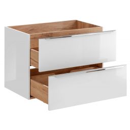 Comad Capri White szafka 80x46x57 cm podumywalkowa wisząca biała-dąb CAPRI WHITE 821B FSC