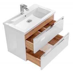 Comad Capri White szafka 80x46x57 cm podumywalkowa wisząca biała-dąb CAPRI WHITE 821B FSC