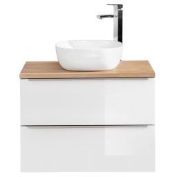 Comad Capri White szafka 80x46x57 cm podumywalkowa wisząca biała-dąb CAPRI WHITE 821B FSC