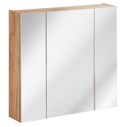 Comad Capri Oak szafka 80x16x75 cm z lustrem biała-dąb CAPRI OAK 843A FSC