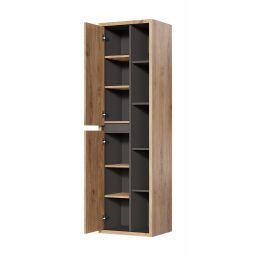 Comad Devon szafka 170 cm boczna wysoka wisząca Dąb Shetland/grafit DEVON-801-FSC