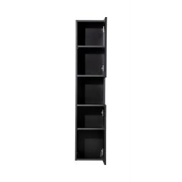 Comad Nova Black szafka 30x25x140 cm boczna wisząca czarna NOVA BLACK D 80-03-2D(W80-01D)