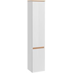 Comad Platinum szafka 176 cm boczna wysoka wisząca Biel Alpejska/Dąb Craft złoty PLATINUM800FSC
