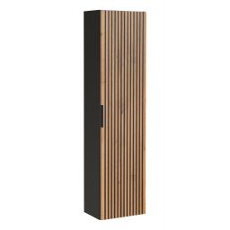 Comad Xilo szafka 35x25x140 cm boczna wisząca czarna-szara-dąb XILO BLACK WOTAN 80-01-D-1D